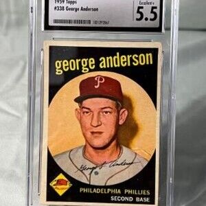 1959 Topps #338 George Anderson CSG 5.5